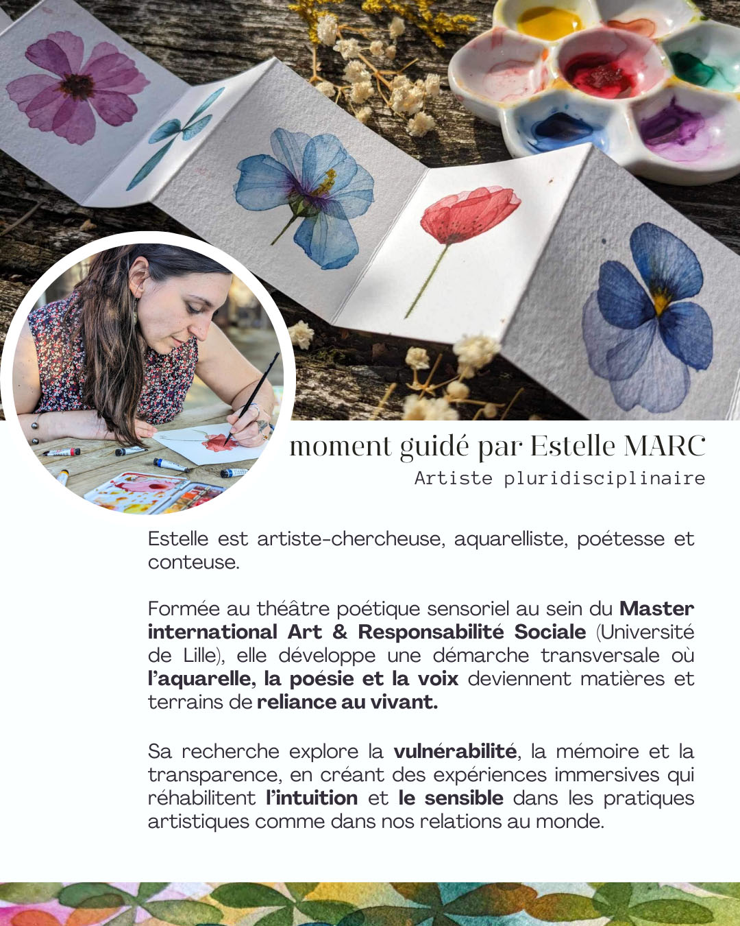 Atelier aquarelle - la poésie du vivant